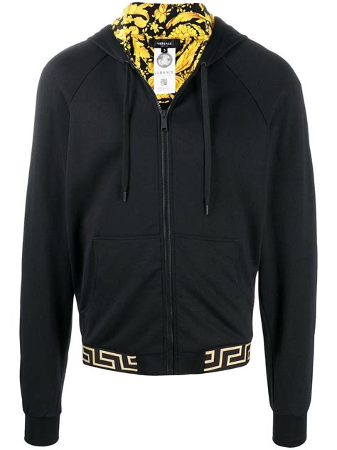 versace hoodie.|Versace zip up hoodie.